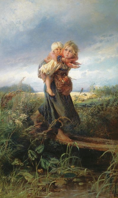 Children Running from a Thunderstorm by Konstantin Egorovich Makovsky